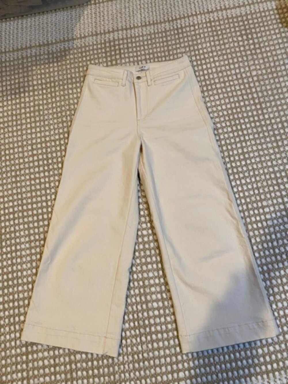OAT New York Cream Wide-Leg Pants | Size 27